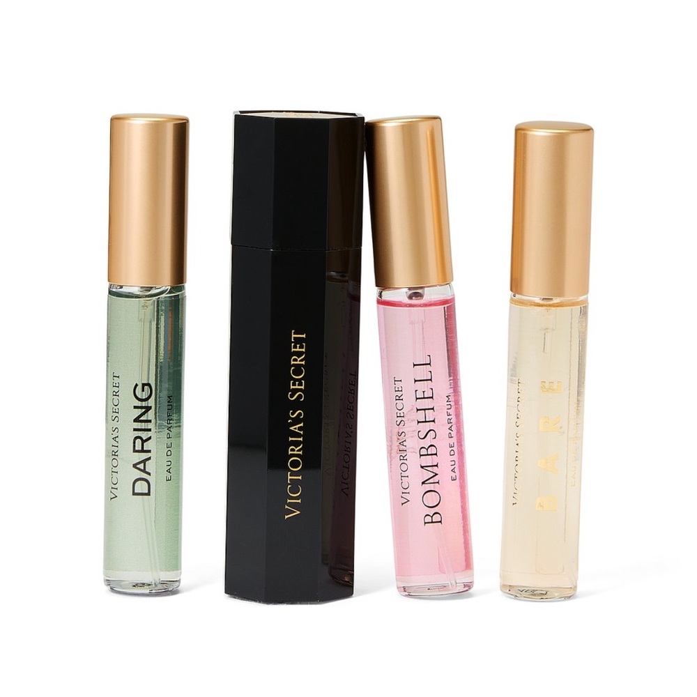 4 pcs Victoria’s Secret Travel Fragrance Spray Gift Set 3 + 1 Case